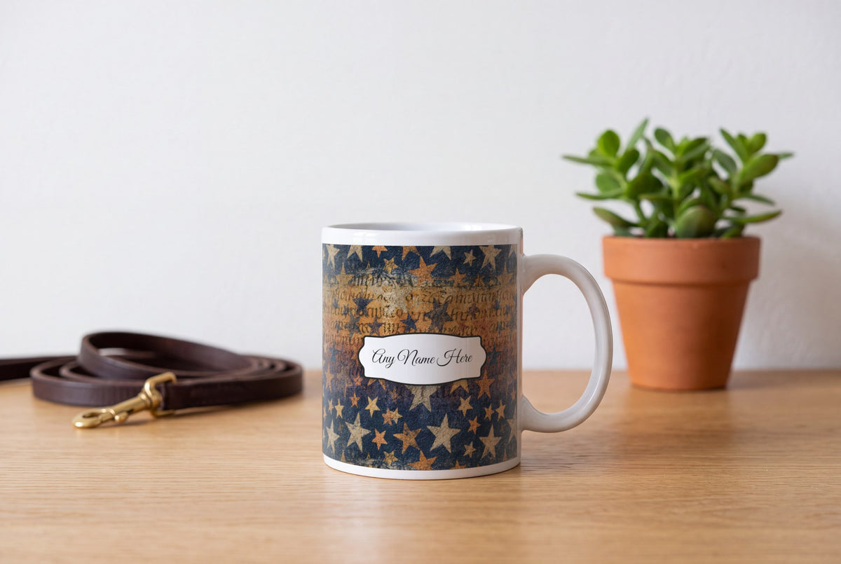 Lifestyle: Illuminated Manuscript Stars Name Mug 4