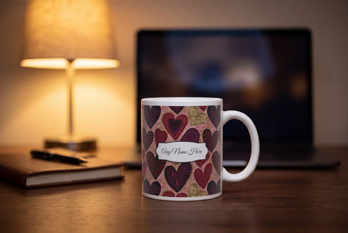 Lifestyle: Lubok Hearts Name Mug
