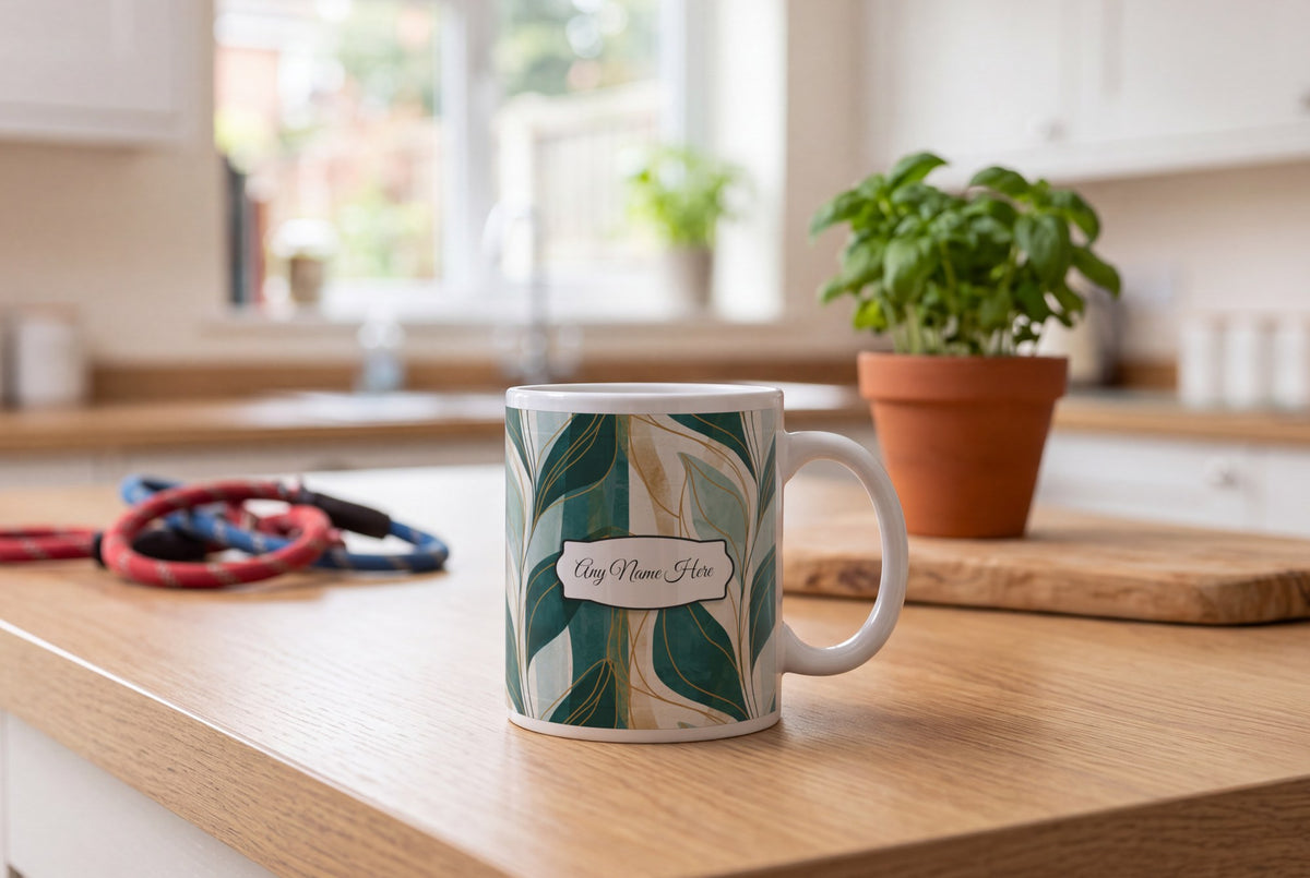 Lifestyle: Scandinavian Leaf Name Mug