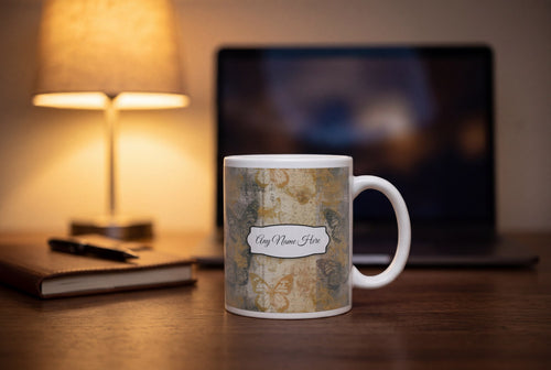 Lifestyle: Antique Botanical Butterfly Name Mug