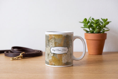 Lifestyle: Antique Botanical Butterfly Name Mug 2