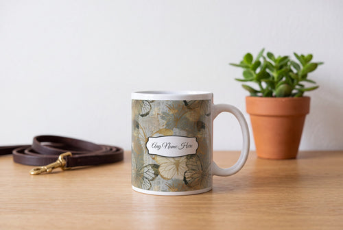 Lifestyle: Antique Botanical Butterfly Name Mug 3