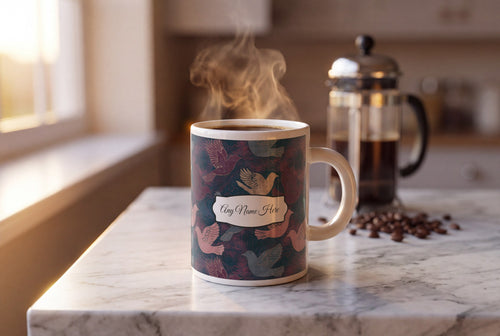 Lifestyle: Antique Map Bird Name Mug