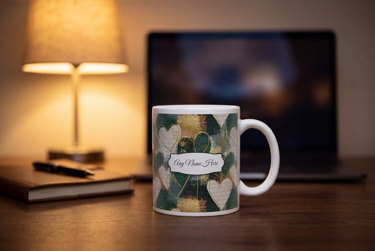 Lifestyle: Screenprint Heart Name Mug 3