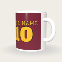 Design Your Own American Football Jersey Mug, three-quarter view